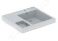 Geberit Bambini Umvadlo detsk 60x55 cm, s prepadom, s otvorom na batriu, biela