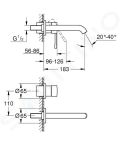 Grohe Essence Umvadlov batria pod omietku, 2-otvorov intalcia, tmav grafit