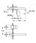 Grohe Essence Umvadlov batria M pod omietku, dvojotvorov intalcia, supersteel