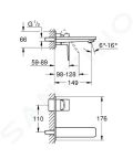 Grohe Lineare Umvadlov batria pod omietku, 2-otvorov intalcia, chrm