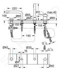 Grohe Concetto Batria na okraj vane, 4-otvorov intalcia, chrm