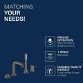 Grohe Essence Bat�ria na okraj vane, �tvorotvorov� in�tal�cia, kefovan� tmav� grafit