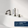 Grohe Essence Bat�ria na okraj vane, �tvorotvorov� in�tal�cia, kefovan� tmav� grafit