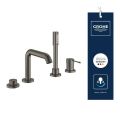Grohe Essence Bat�ria na okraj vane, �tvorotvorov� in�tal�cia, kefovan� tmav� grafit