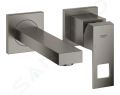 Grohe Eurocube Umvadlov batria pod omietku, 2-otvorov intalcia, kefovan Hard Graphite