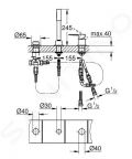 Grohe Lineare Batria na okraj vane, 3-otvorov intalcia, chrm