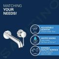 Grohe Essence Umvadlov batria L pod omietku, 2-otvorov intalcia, chrm