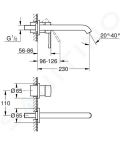 Grohe Essence Umvadlov batria L pod omietku, 2-otvorov intalcia, chrm