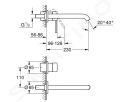 Grohe Essence Umvadlov batria L pod omietku, 2-otvorov intalcia, tmav grafit