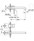 Grohe Essence Umvadlov batria L pod omietku, 2-otvorov intalcia, supersteel