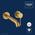 Grohe Essence Um�vadlov� bat�ria L pod omietku, dvojotvorov� in�tal�cia, kefovan� Cool Sunrise