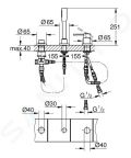 Grohe Essence Vaov 3-otvorov kombincia, chrm