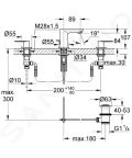 Grohe Eurosmart Cosmopolitan Trojotvorov umvadlov batria, chrm