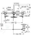 Grohe Essence Trojotvorov umvadlov batria M, chrm