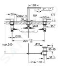 Grohe Plus Umvadlov batria M s vpusou, 3-otvorov intalcia, chrm