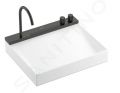 Hansgrohe Avalegra Umvadlo 58x48 cm, s termostatickou batriou a spkou, 2 prdy, bez prepadu, kefovan ierny chrm