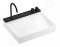 Hansgrohe Avalegra Umvadlo 58x48 cm, s termostatickou batriou a spkou, 2 prdy, bez prepadu, matn ierna