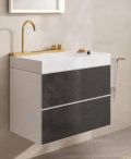 Hansgrohe Avalegra Umvadlo 78x48 cm, s termostatickou batriou a spkou, 2 prdy, bez prepadu, kefovan bronz