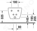 Duravit Happy D.2 Zvesn bidet, 365x540 mm, otvor na batriu, biela