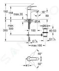 Grohe Eurostyle Cosmopolitan Pkov umvadlov batria, chrm