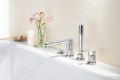 Grohe Eurostyle Cosmopolitan Batria na okraj vane, 4-otvorov intalcia, chrm