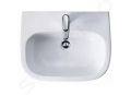 Duravit D-Code Umvadlo, 60x46 cm, s prepadom, s otvorom na batriu, biela