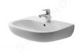 Duravit D-Code Umvadlo, 65x50 cm, s prepadom, s otvorom na batriu, biela