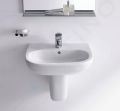 Duravit D-Code Umvadlo, 65x50 cm, s prepadom, s otvorom na batriu, biela