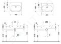 Duravit D-Code Umvadlo Med 60x46 cm, s 1 otvorom na batriu, alpsk biela