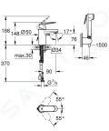 Grohe Eurosmart Cosmopolitan Pkov umvadlov batria Hygienica, chrm