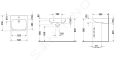Duravit D-Code Umvadlo Med 60x56 cm, s 1 otvorom na batriu, alpsk biela