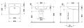 Duravit D-Code Umvadlo Med 60x56 cm, s 1 otvorom na batriu, alpsk biela