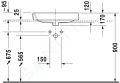Duravit Happy D.2 Umvadlo 60x46 cm, s prepadom, s otvorom na batriu, biela