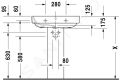 Duravit Happy D.2 Umvadlo, 65x50 cm, s prepadom, s otvorom na batriu, s WonderGliss, biela