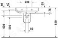 Duravit Happy D.2 Umvadlo, 65x50 cm, s prepadom, s otvorom na batriu, s WonderGliss, biela