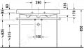 Duravit Happy D.2 Umvadlo, 100x51 cm, s prepadom, s otvorom na batriu, s WonderGliss, biela