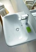 Duravit Happy D.2 Umvadlo, 1000x505 mm, s prepadom, s otvorom na batriu, s WonderGliss, biela