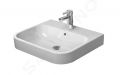 Duravit Happy D.2 Umvadlo, 600x505 mm, s prepadom, s otvorom na batriu, WonderGliss, biela