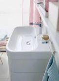 Duravit Happy D.2 Um�vadlo, 60x51 cm, s prepadom, otvor na bat�riu, biela