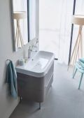 Duravit Happy D.2 Umvadlo, 650x505 mm, s prepadom, s otvorom na batriu, s WonderGliss, biela