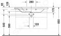 Duravit DuraStyle Umvadlo 100x48 cm, s 1 otvorom na batriu, s WonderGliss, biela