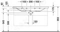 Duravit DuraStyle Umvadlo 120x48 cm, s 1 otvorom na batriu, biela