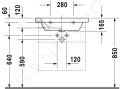 Duravit DuraStyle Umvadlo, 65x48 cm, s prepadom, s otvorom na batriu, biela