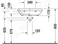Duravit DuraStyle Umvadlo Med, 60x44 cm, s 1 otvorom na batriu, s WonderGliss, biela