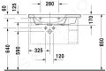 Duravit DuraStyle Umvadlo, 80x48 cm, s prepadom, s otvorom na batriu, biela
