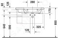 Duravit DuraStyle Umvadlo, 80x48 cm, s prepadom, s otvorom na batriu, biela