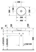 Duravit Cape Cod Umvadlov misa, 40x36 cm, DuraCeram, biela