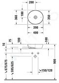 Duravit Cape Cod Umvadlov misa, 400x360 mm, DuraCeram, s WonderGliss, matn biela