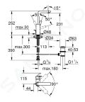 Grohe Lineare Umvadlov batria s vpustom, chrm