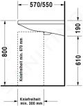 Duravit DuraStyle Umvadlo, 65x57 cm, s 1 otvorom na batriu, biela